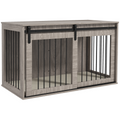 PawHut XL Dog Crate Furniture with Removable Cushion - Brown