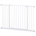 Expandable Pressure-Fit Dog Gate for Stairs - 76-107cm, White