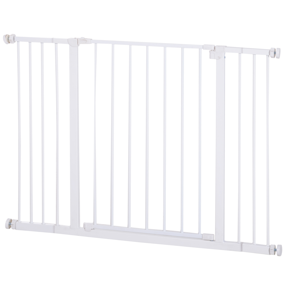 Expandable Pressure-Fit Dog Gate for Stairs - 76-107cm, White