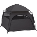 PawHut Foldable Pet Tent with Waterproof Oxford Fabric & Carry Bag - Grey