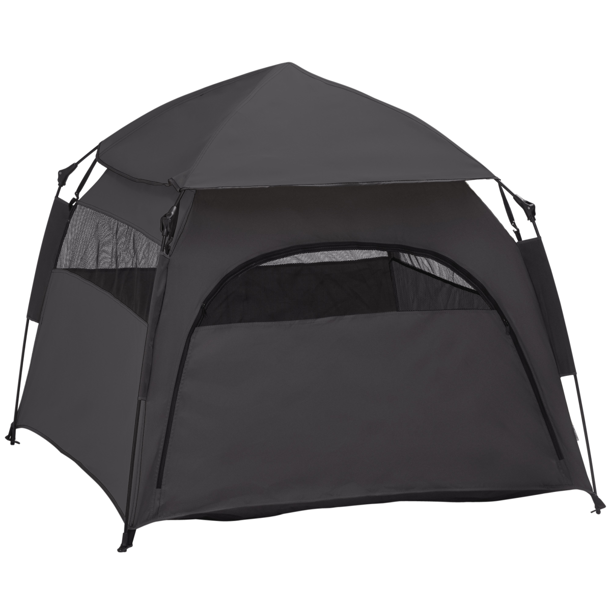 PawHut Foldable Pet Tent with Waterproof Oxford Fabric & Carry Bag - Grey