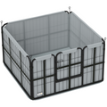 PawHut Whelping Box for Dogs: Washable Pee Pad, Windproof Cloth, Black