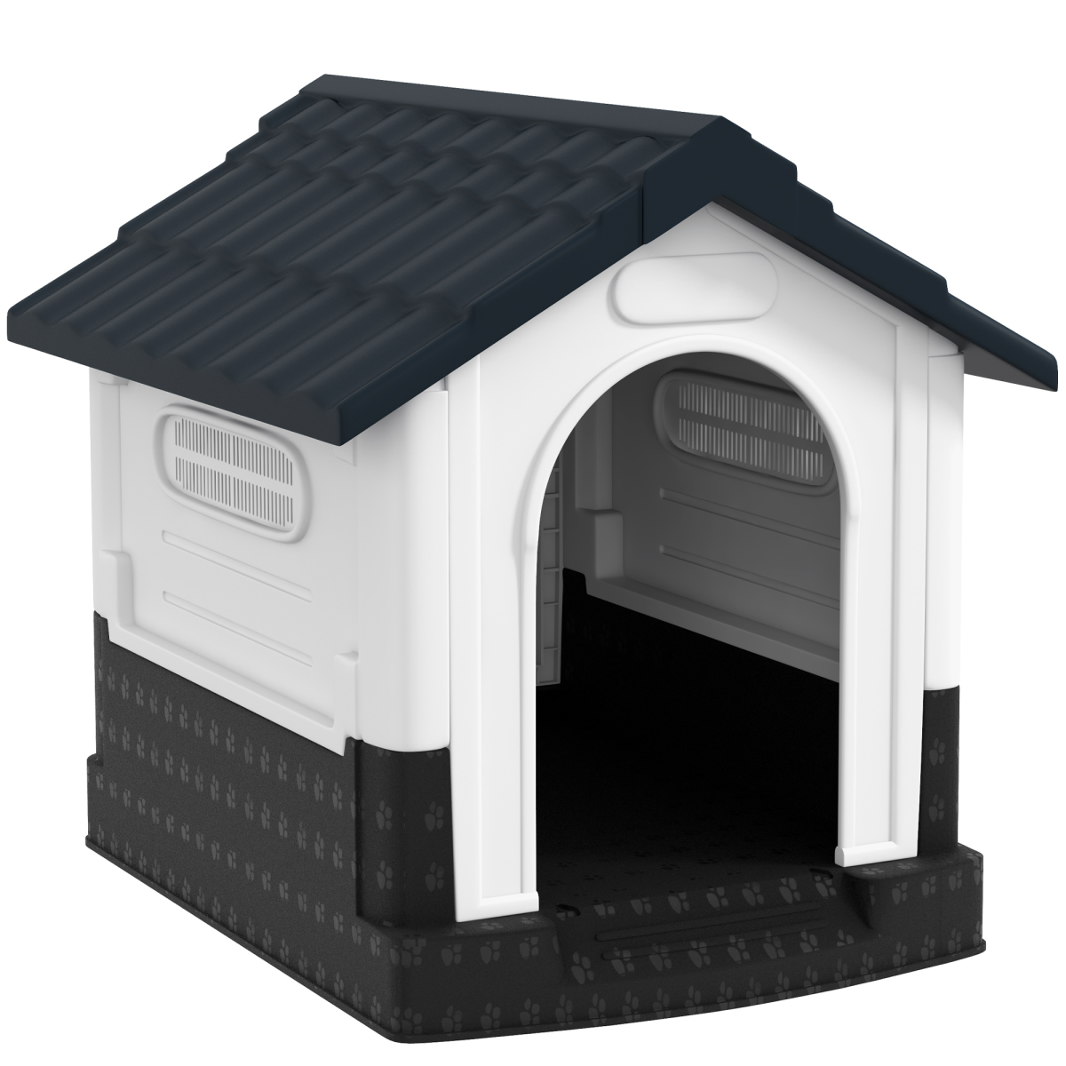 PawHut Outdoor Dog Kennel for Small Breeds - 80x69x76 cm, Grey