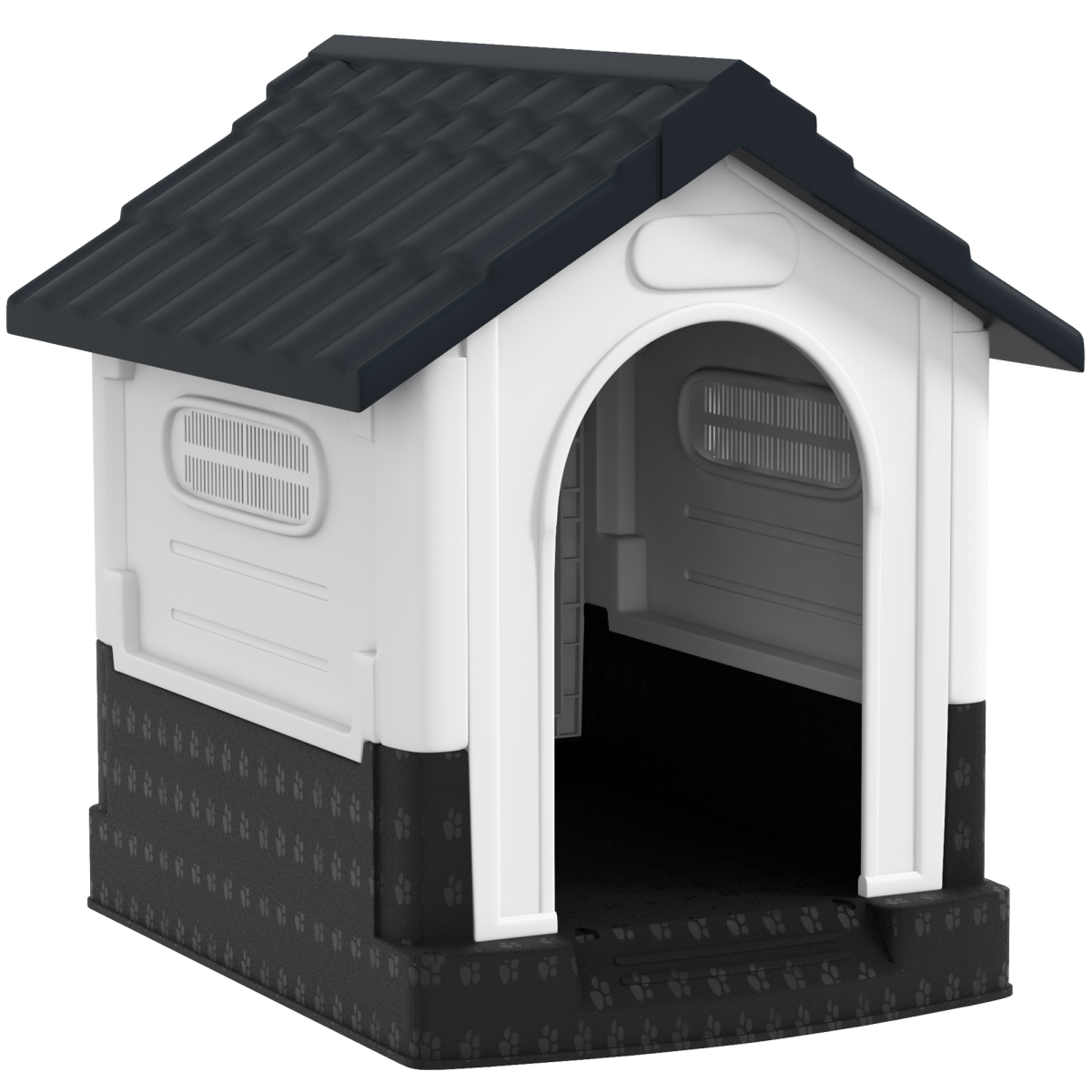 PawHut Outdoor Dog Kennel (XS) Grey, 66x64.5x57 cm, Elevated, Water-Resistant