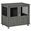 Wooden & Wire Kennel for Medium Dogs — Stylish, Magnetic Doors