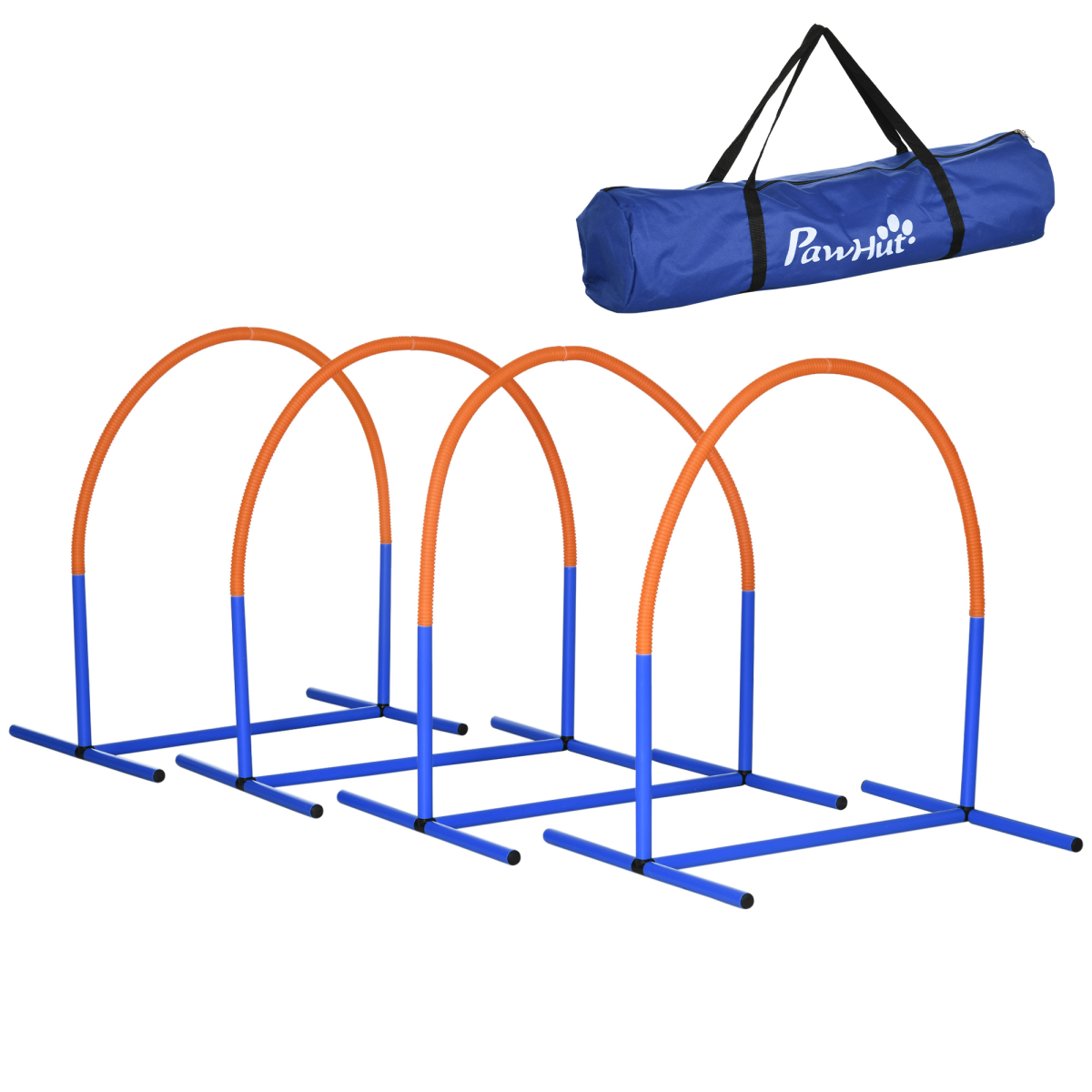PawHut 4-Piece Dog Agility Set with Carry Bag