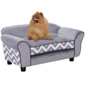 XS Dog Sofa Bed with Removable Cushion - Grey, Plush & Safe
