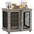 PawHut Multi-Function Dog Crate End Table with Cushioned Bed