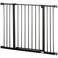 Pressure-Fit Dog Gate & Pet Barrier for Stairs, 76–107 cm, Black