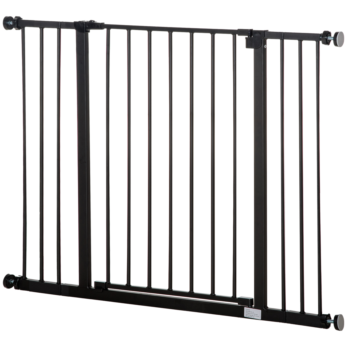 Pressure-Fit Dog Gate & Pet Barrier for Stairs, 76–107 cm, Black