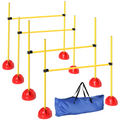 PawHut 4-Piece Dog Agility Jump Set with Adjustable Hurdles and Carry Bag