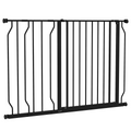 PawHut Wide Stair Dog Gate - Pressure-Fit, 75-115 cm, Black
