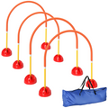 PawHut 4-Piece Dog Agility Set with Carry Bag Portable & Adjustable