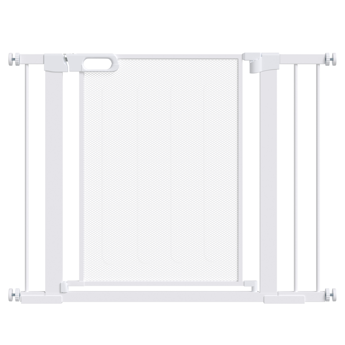 PawHut Pressure-Fit Safety Gate for Doors - Auto-Close, 75-103 cm, White