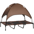 122cm Elevated Dog Bed with Canopy Tent — Outdoor Shelter & Shade