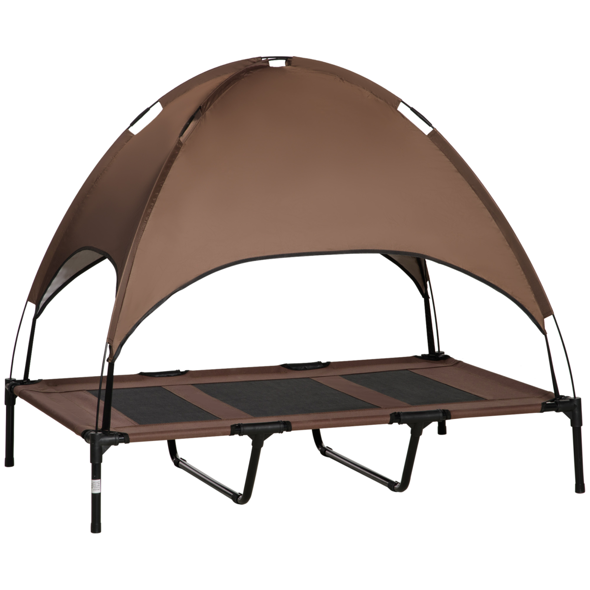 122cm Elevated Dog Bed with Canopy Tent — Outdoor Shelter & Shade