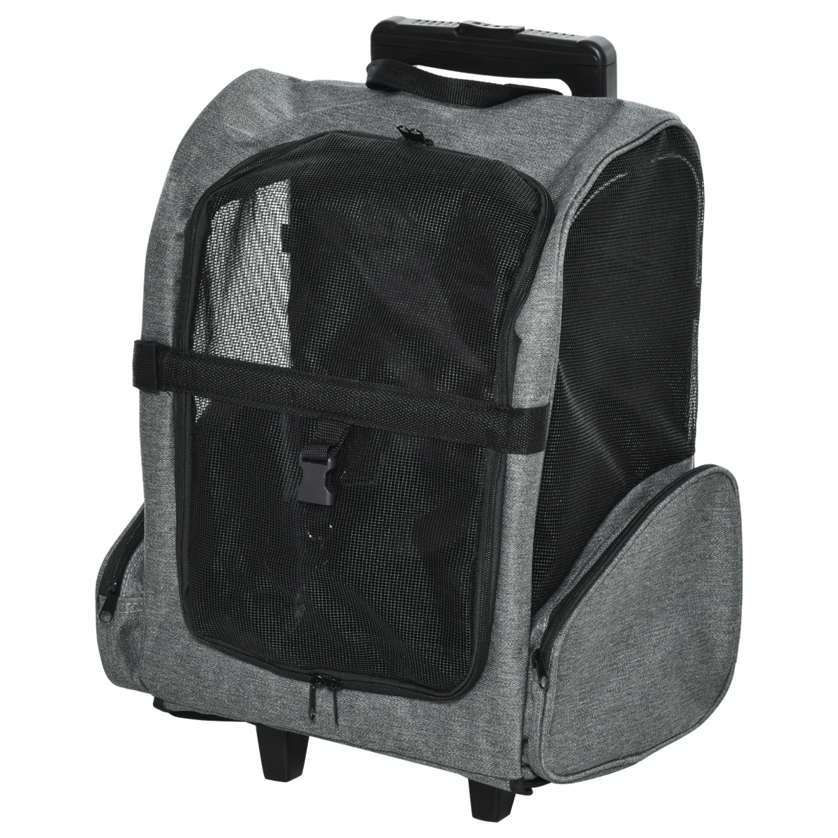 2-in-1 Pet Travel Backpack & Trolley Carrier, Grey