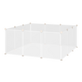 Pawhut DIY 12-Panel Pet Playpen Cage for Rabbits, Chinchillas & Guinea Pigs