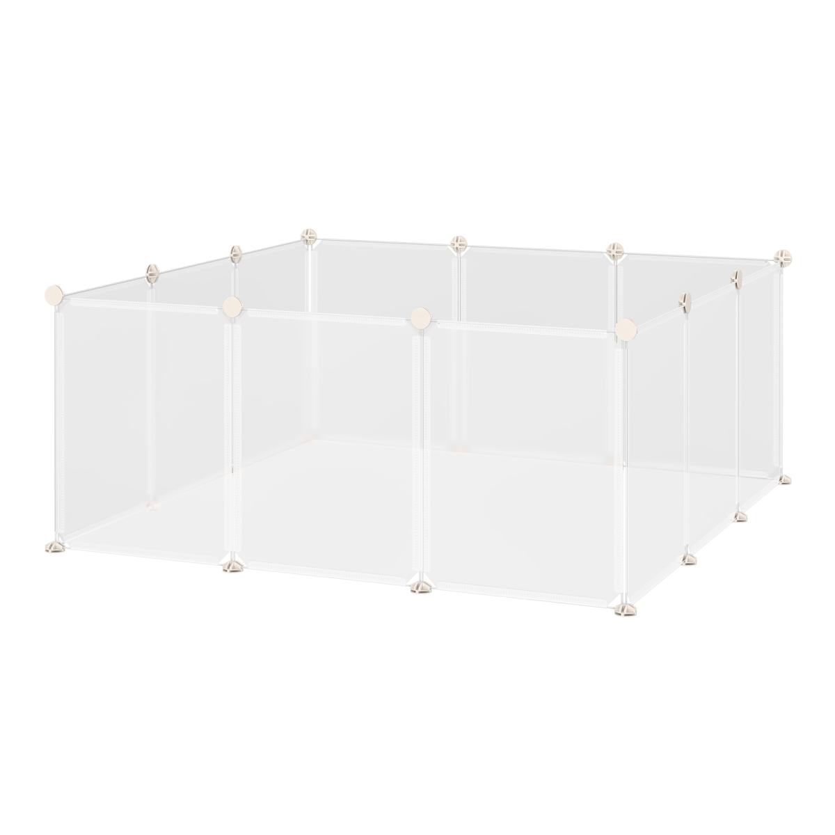 Pawhut DIY 12-Panel Pet Playpen Cage for Rabbits, Chinchillas & Guinea Pigs