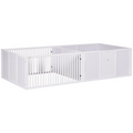 7-Panel Indoor Puppy Pen with 3 Doors, Dual-Room Design