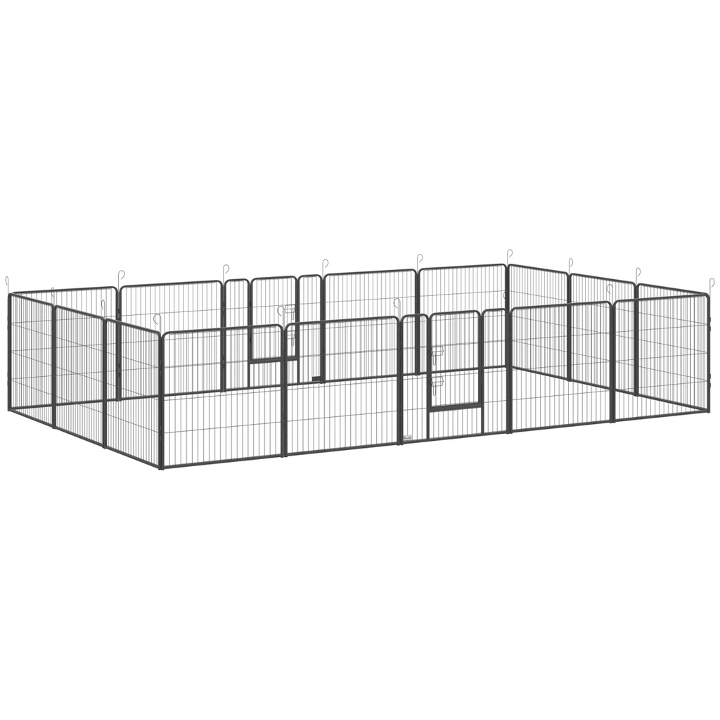 Heavy-Duty 16-Panel Puppy Play Pen - 80cm High, Flexible Shape