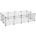 DIY Metal Pet Playpen - 12-Panel Cage for Small Animals (Black)