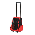 2-in-1 Pet Travel Backpack & Trolley Carrier with Telescopic Handle