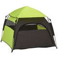PawHut Foldable Pet Tent - Waterproof Oxford Cloth, Carry Bag, Green