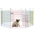 PawHut 6-Panel Pet Playpen with Door - Shape Options (Oct/Sq/Tri), Metal