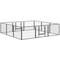 Heavy-Duty 12-Panel Pet Playpen with 2 Doors, 80x60 cm, DIY Fence