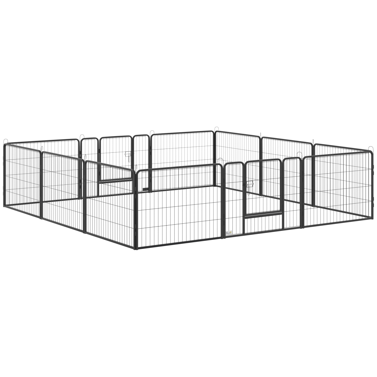 Heavy-Duty 12-Panel Pet Playpen with 2 Doors, 80x60 cm, DIY Fence