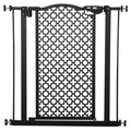 74-80 cm Pet Safety Gate - Auto-Close, Pressure-Fit, Double Locking, Black
