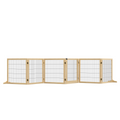 PawHut 6-Panel Freestanding Foldable Wooden Dog Gate Playpen 432cm