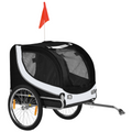 Pet Bicycle Trailer Carrier - Water-Resistant Steel Frame, Black
