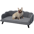 PawHut Dog Sofa Bed with Legs - For Medium to Large Dogs, Grey