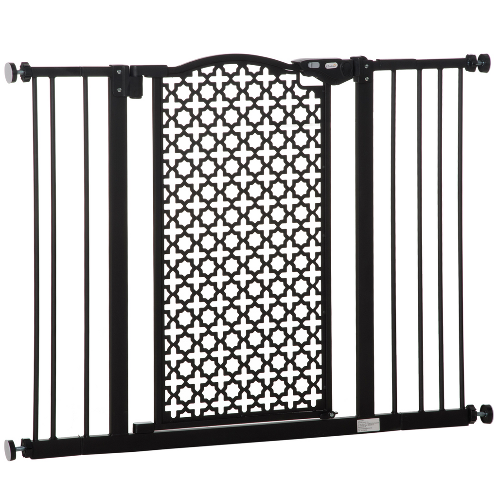 Pawhut 74-105 cm Pet Safety Gate - Pressure Fit, Auto-Close, Double Lock