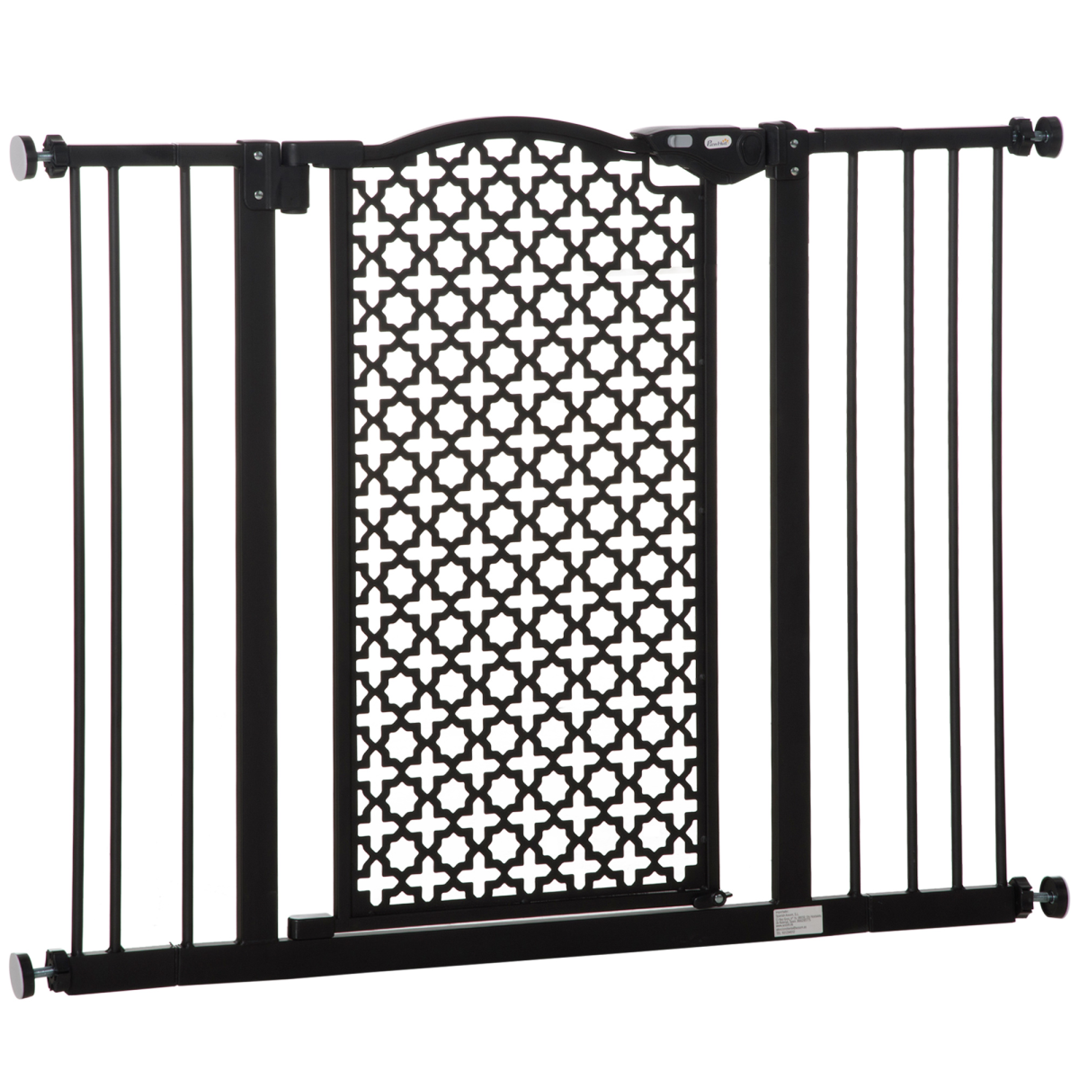 Pawhut 74-105 cm Pet Safety Gate - Pressure Fit, Auto-Close, Double Lock