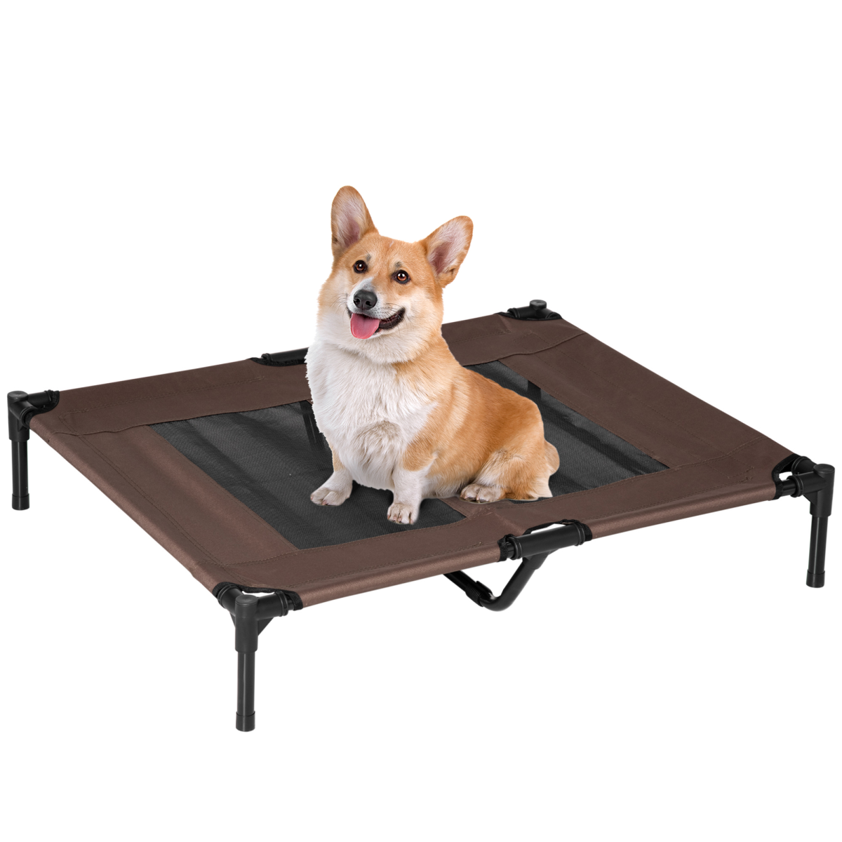 Raised Pet Bed Cot: Elevated Mesh Hammock, Waterproof, Portable & Easy-Clean