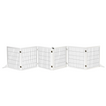 6-Panel Freestanding Foldable Wooden Dog Gate Playpen 432cm Pawhut