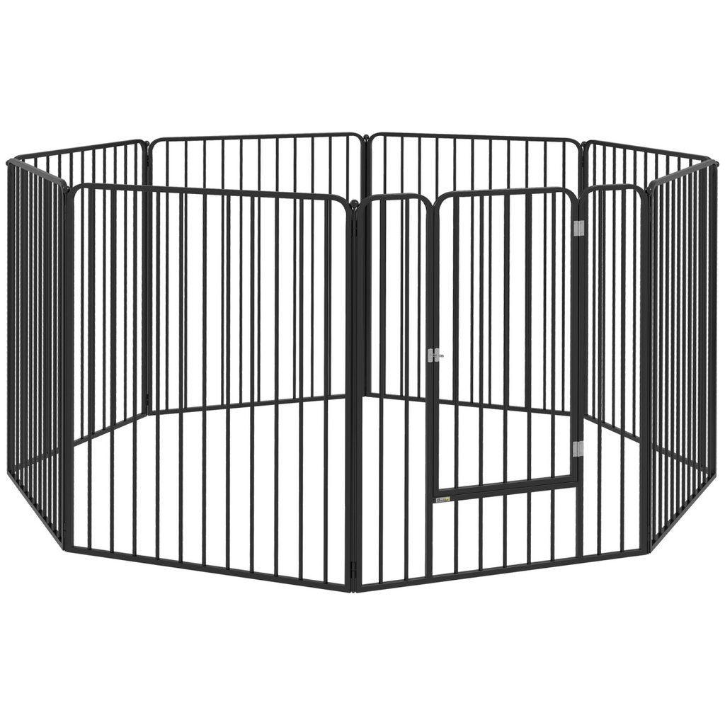 PawHut 8-Panel 100cm Heavy-Duty Dog Playpen Indoor/Outdoor for Small & Medium