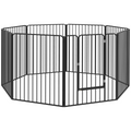 PawHut 8-Panel 100cm Heavy-Duty Dog Playpen Indoor/Outdoor for Small & Medium