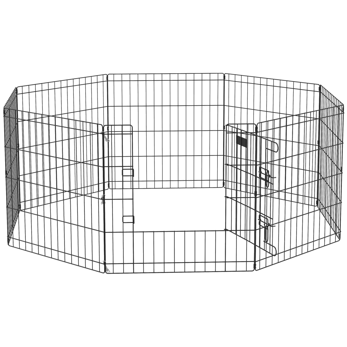 PawHut 24-Inch Pet Dog Playpen - Eight-Panel Metal Fence, Portable Run