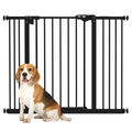 PawHut Adjustable Safety Gate with 2 Extensions, Auto-Close, Black