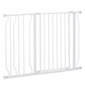 PawHut Adjustable Stair Gate, 75-115W cm, Door-Pressure Fit, White