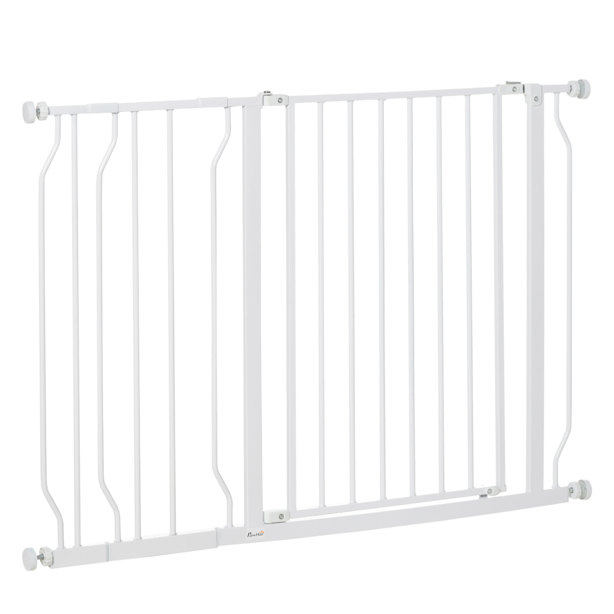 PawHut Adjustable Stair Gate, 75-115W cm, Door-Pressure Fit, White