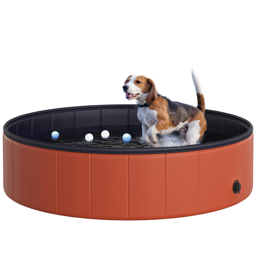 Pawhut 120cm Foldable Pet Paddling Pool - Indoor/Outdoor, Easy Clean