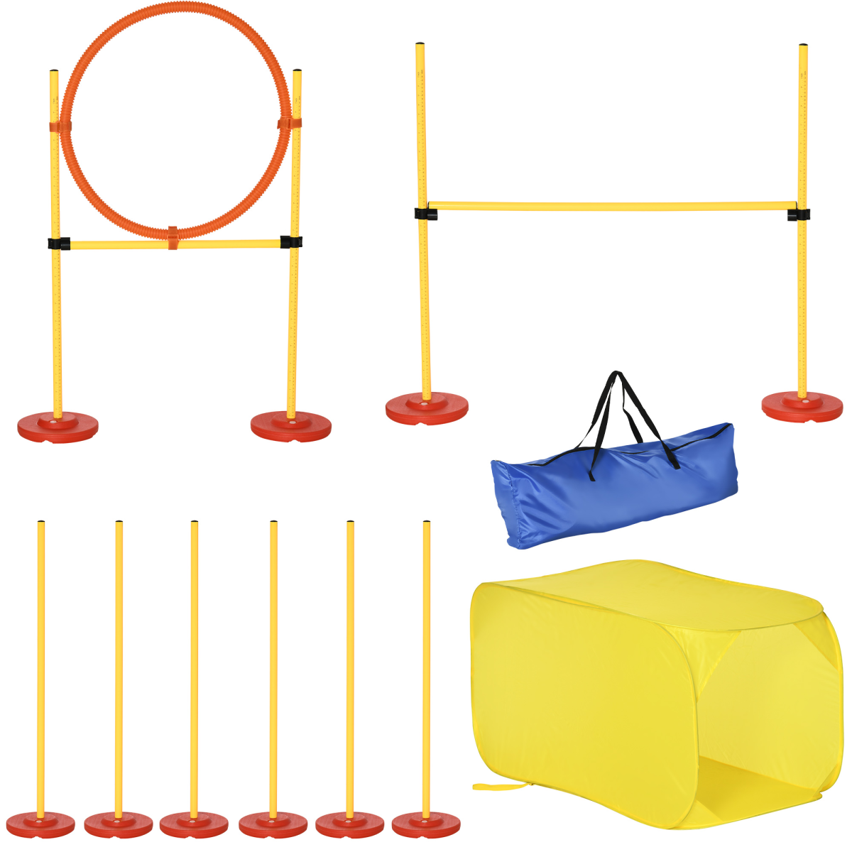 4-Piece Dog Agility Set for Easy Backyard Training Course