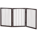 Folding Pine Wood Pet Gate Free-Standing Indoor Dog Fence Child-Safe Small Dogs