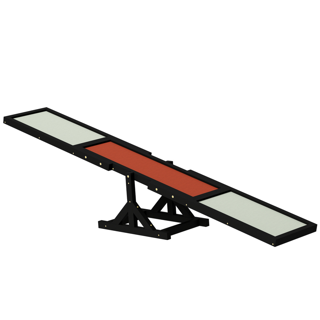 PawHut Black Wooden Seesaw for Large Dogs - Anti-Slip, Outdoor-Ready