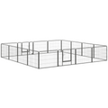 Heavy-Duty 16-Panel Dog Playpen, 2 Doors, 60 cm High, Indoor/Outdoor